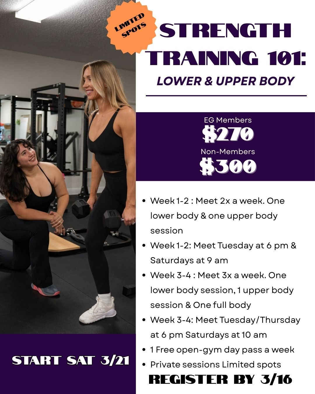 Portrait of a mid-30s female trainer smiling in a softly lit studio.