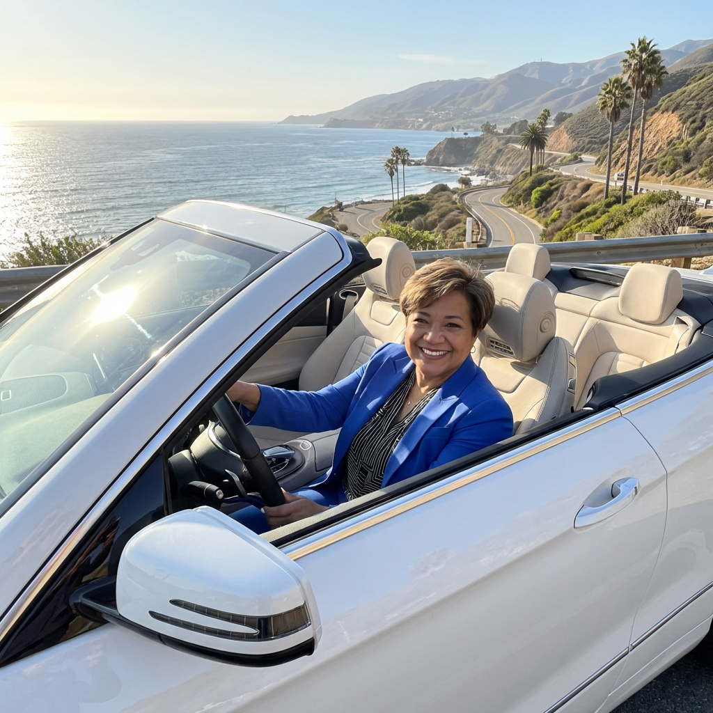 Glenda helping a family