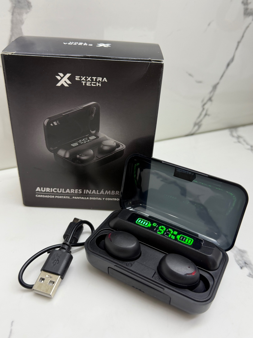 Auriculares TWS F9-5 Caja Celeste