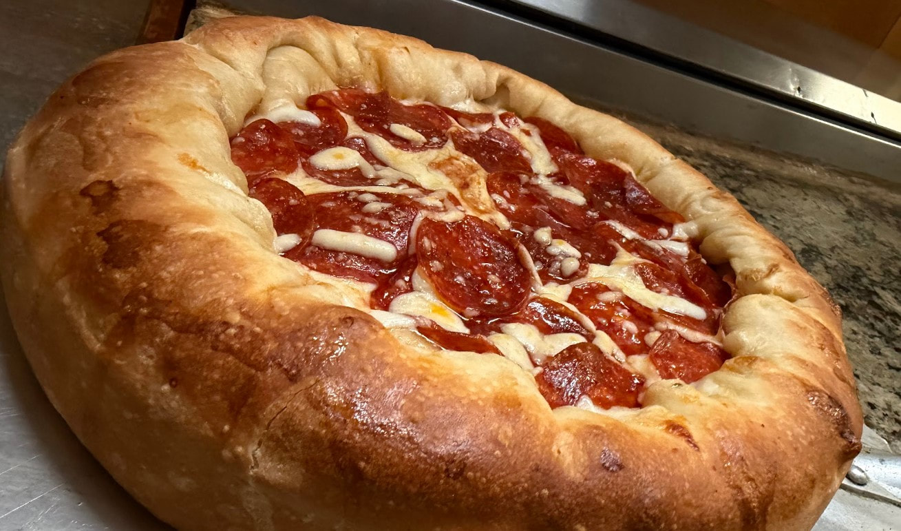 Wood-fired pizza at Bella Italian Restaurant