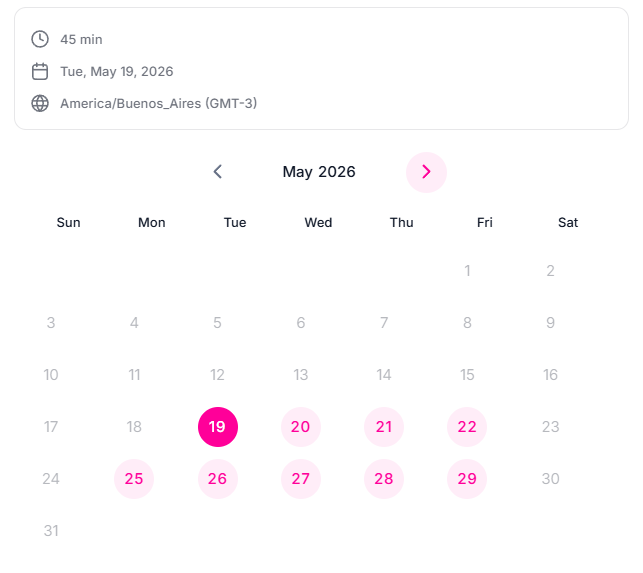 Calendario de reservas cargando