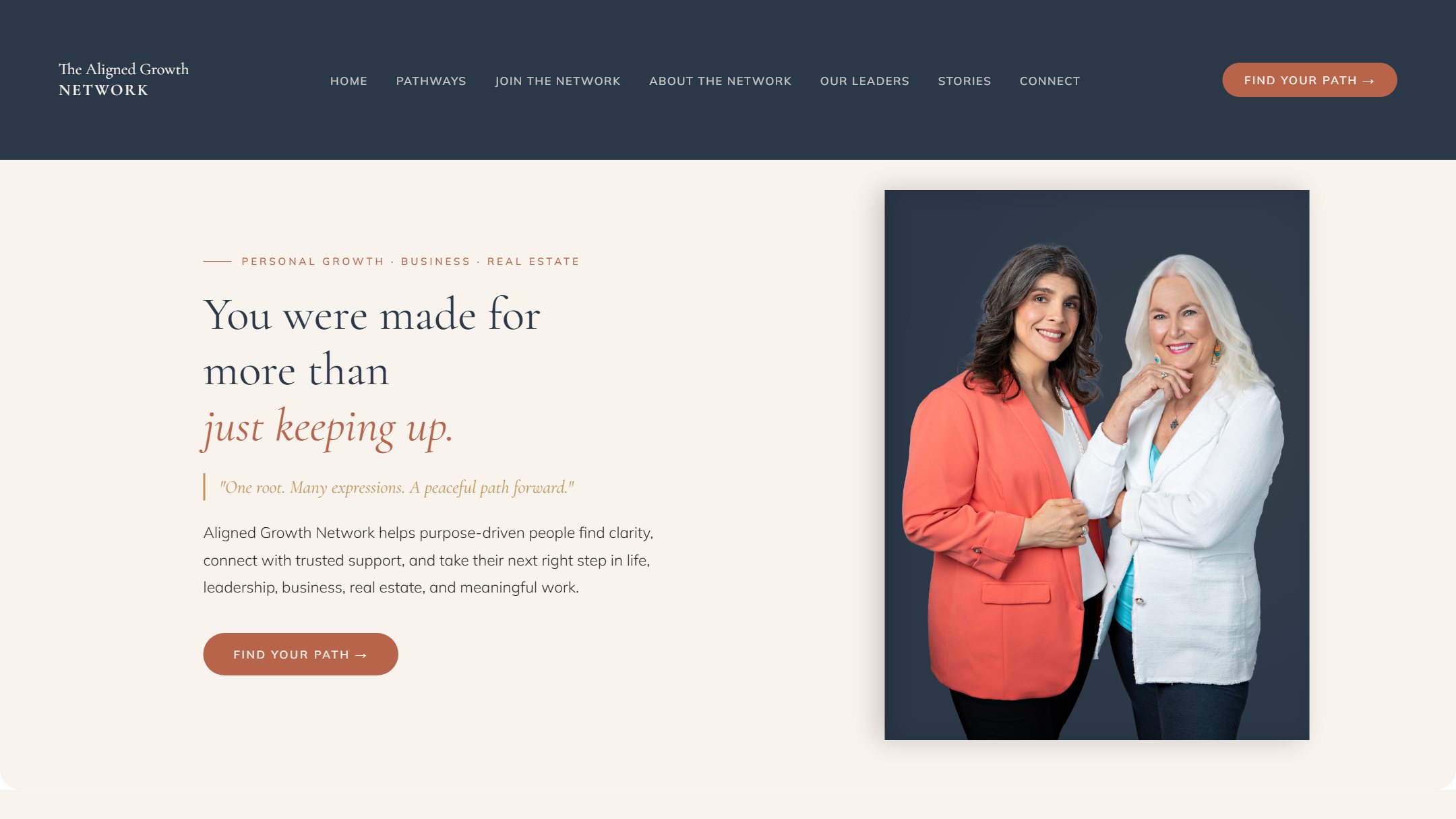 Aligned Growth Network website