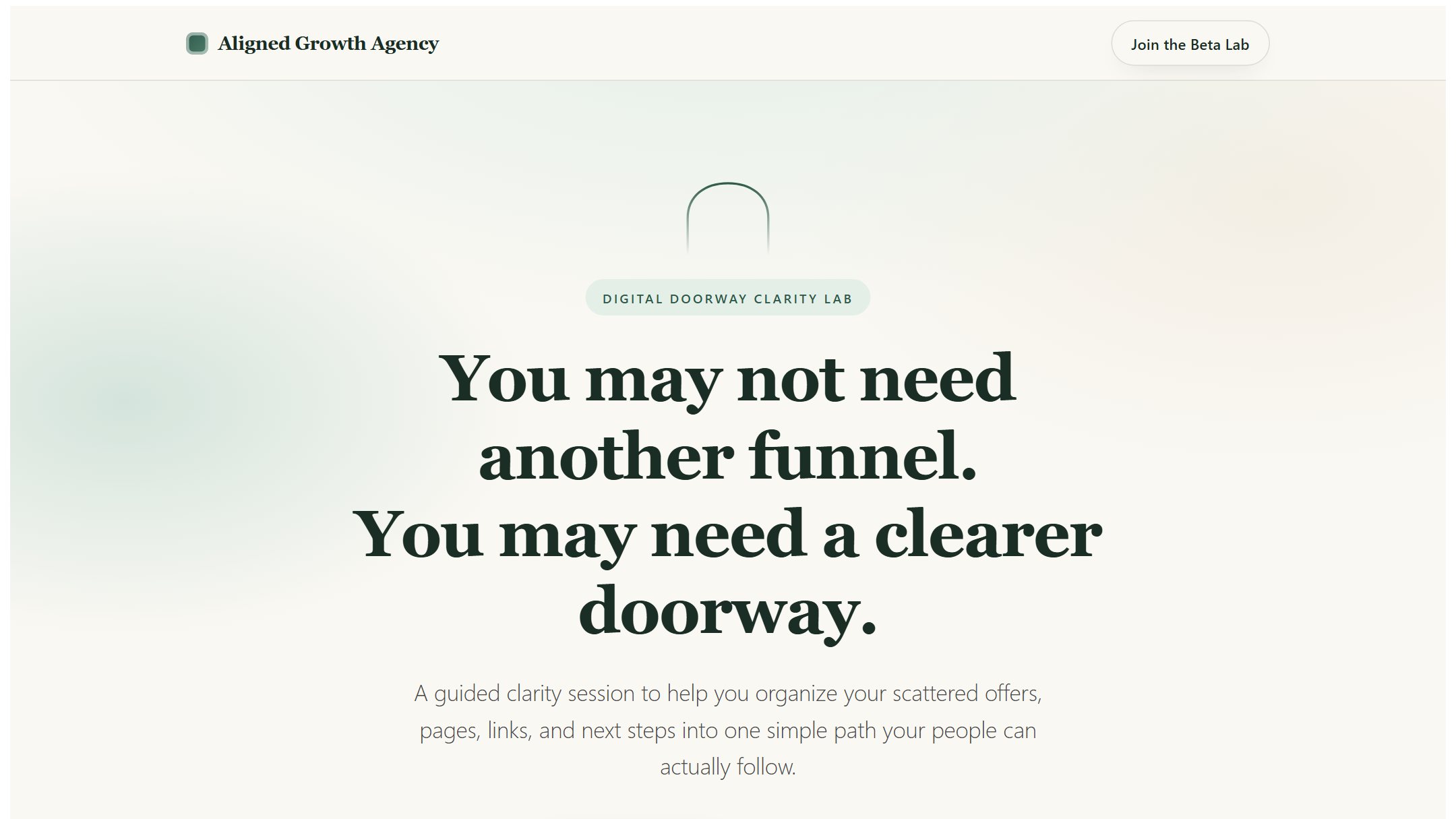 Digital Doorway Clarity Lab website