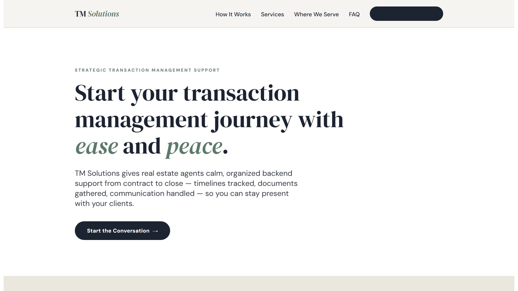 Transaction Clarity Hub website