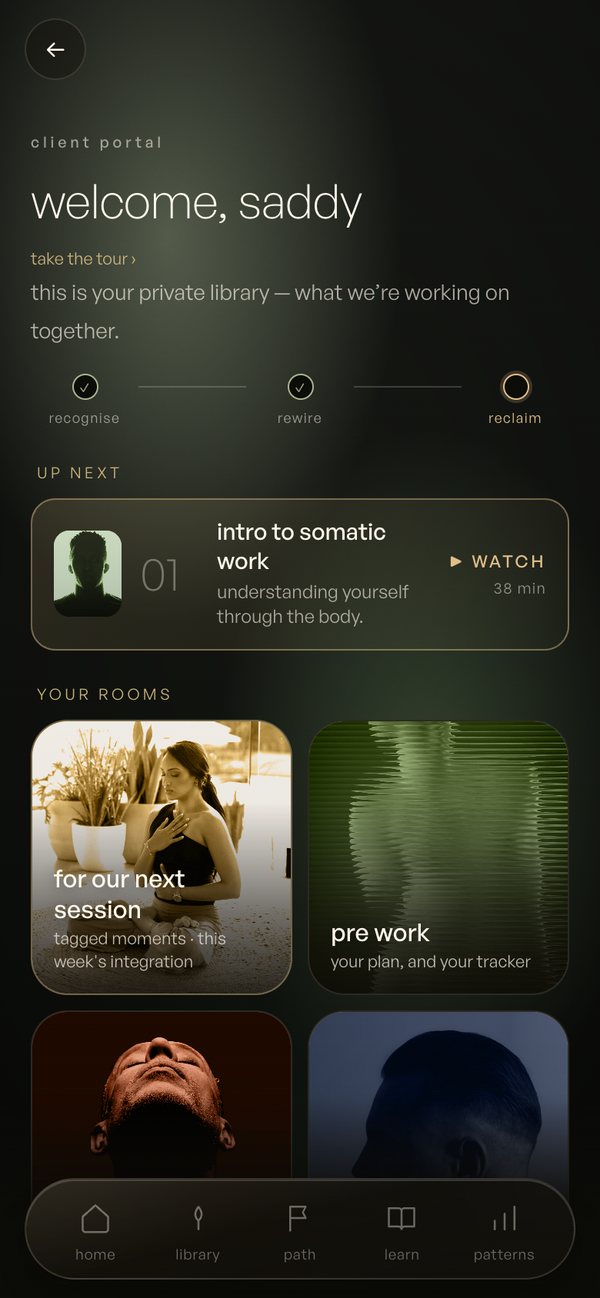 the client portal on a phone