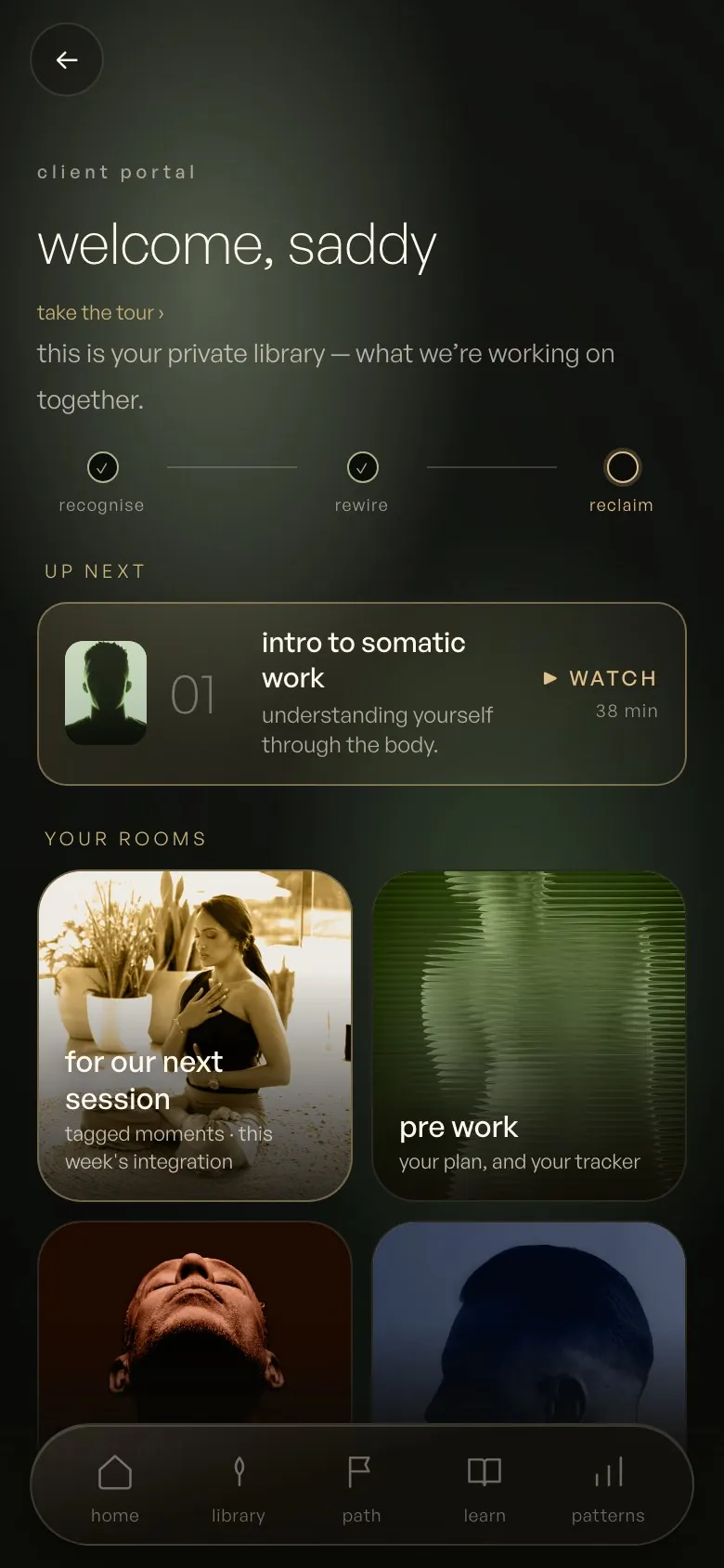 the alive client portal on a phone