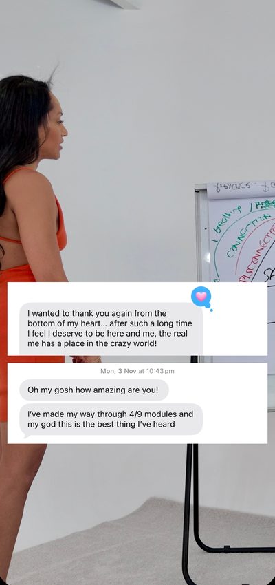 a client message: I feel I deserve to be here