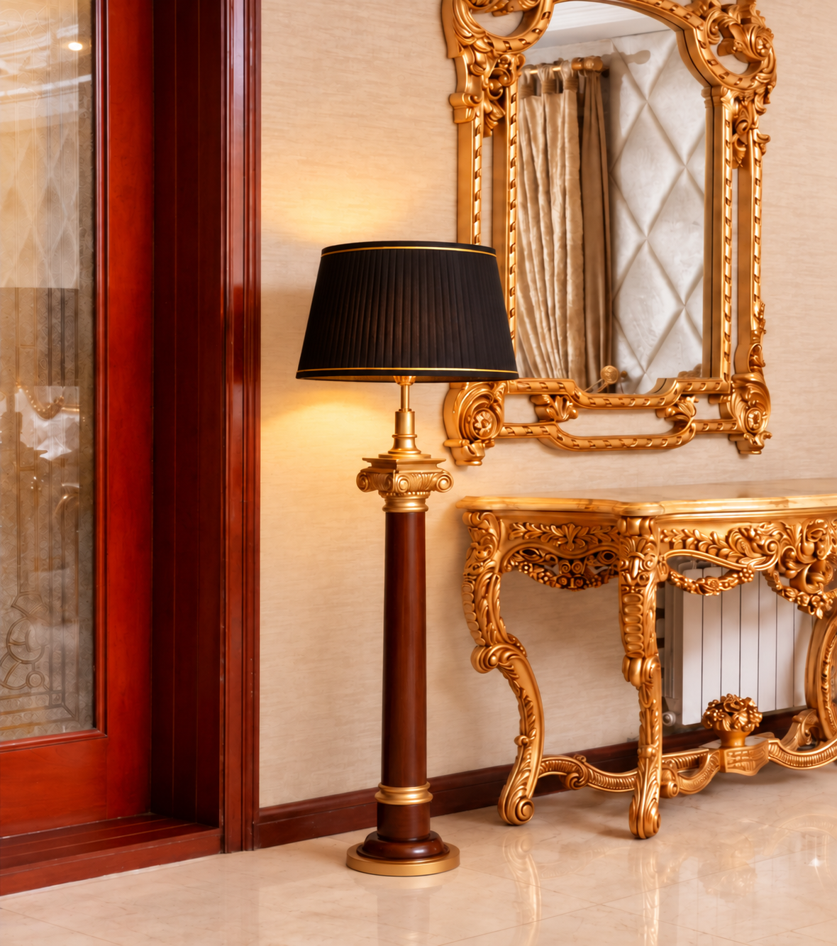 Same room with the lamp