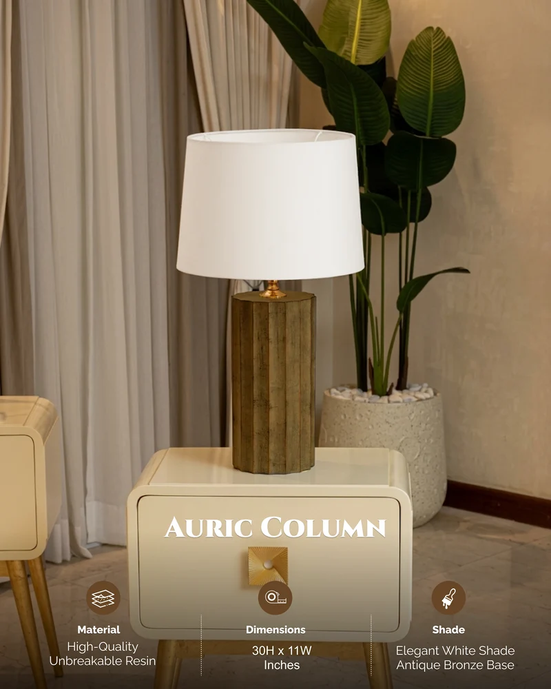 Auric Column Table Lamp