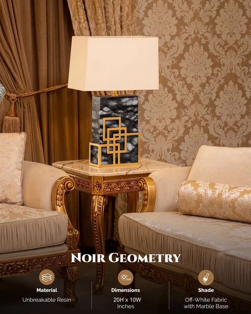 Noir Geometry Table Lamp