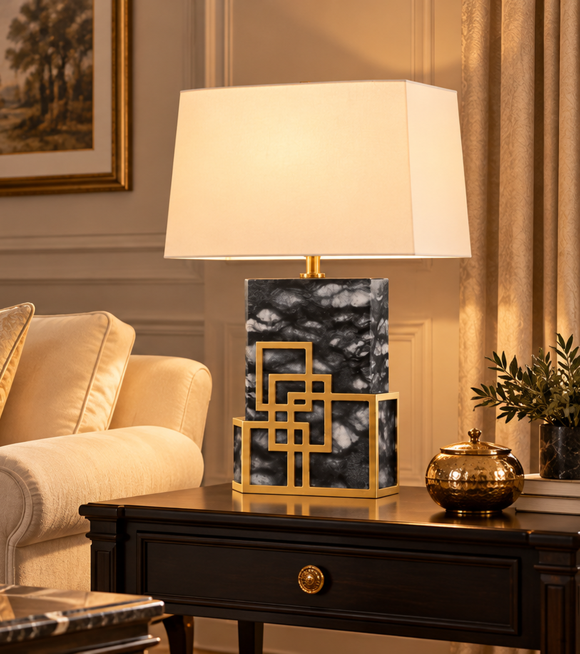 Lamp in a living room