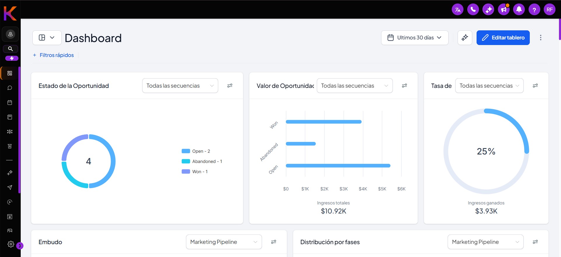 Klery Dashboard