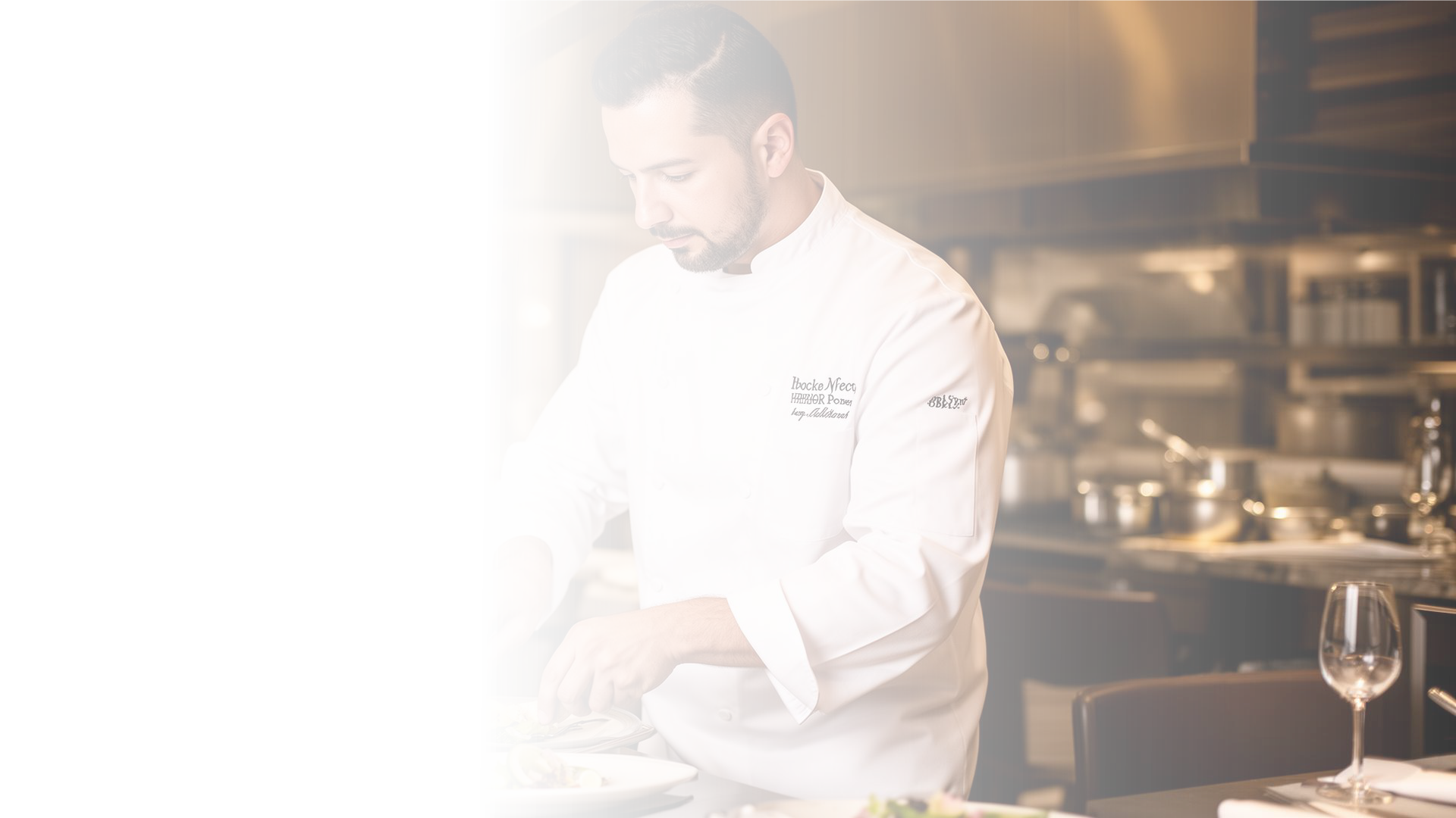 Chef em uniforme profissional