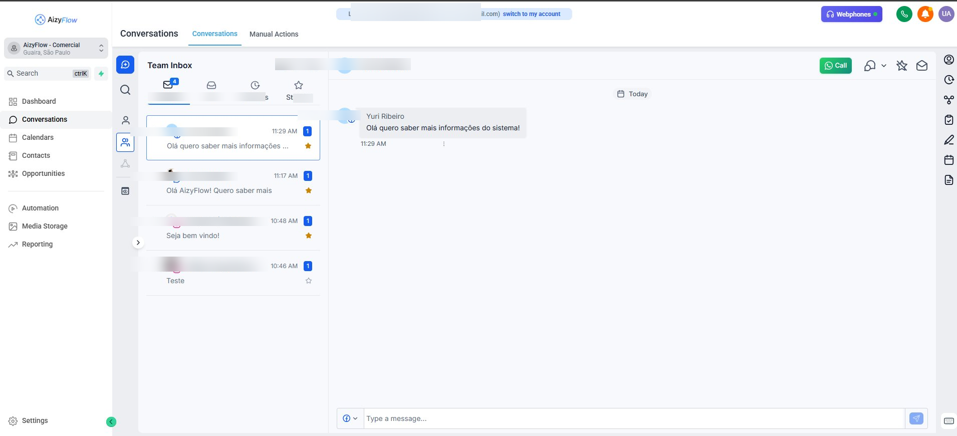 AizyFlow - Conversas Unificadas