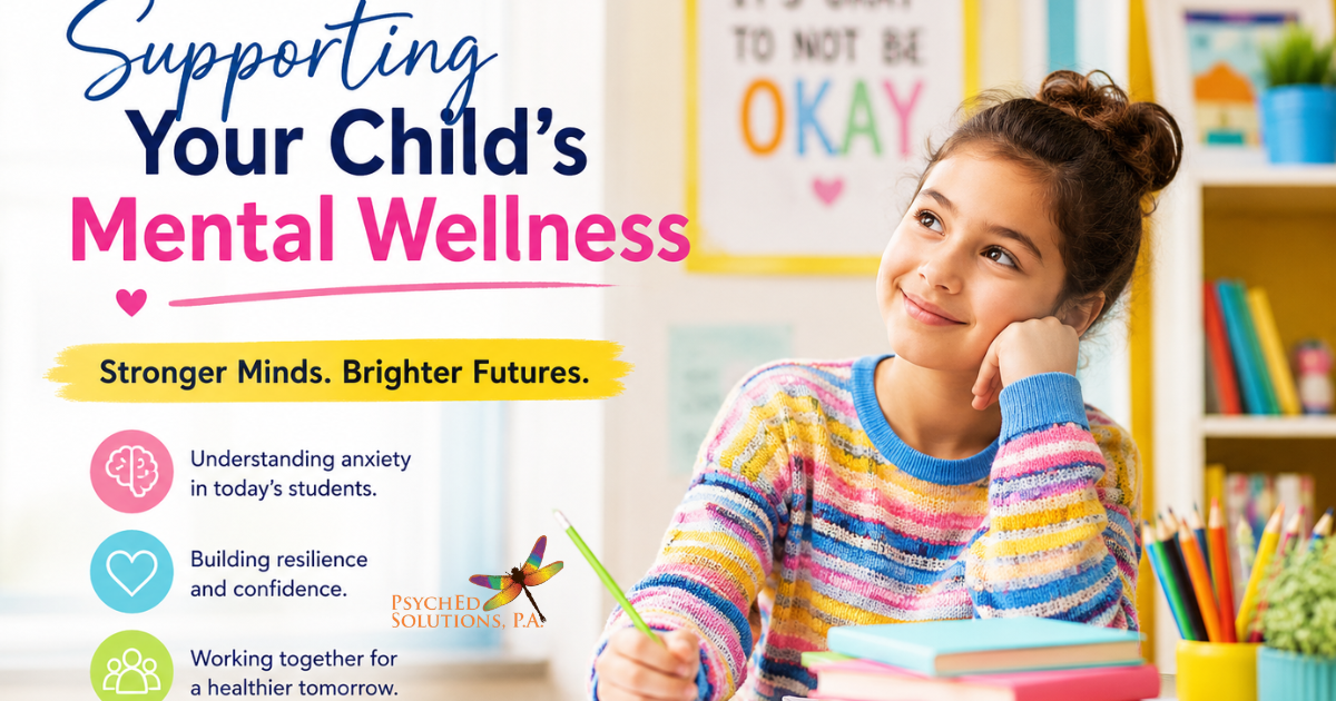 School psychologist guide to childhood anxiety in schools, helping parents recognize warning signs and support student mental health