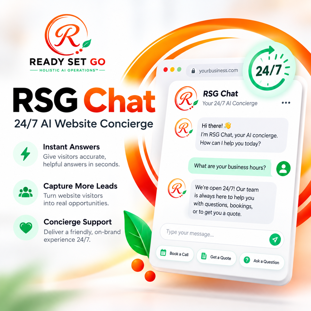 RSG Chat 24/7 AI Website Concierge