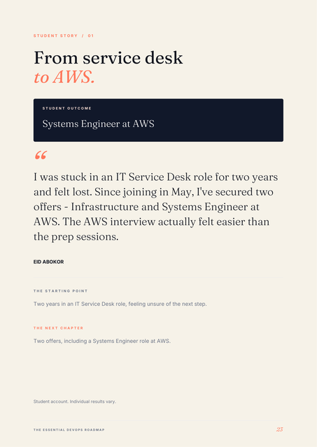 From service desk to AWS, a student story
