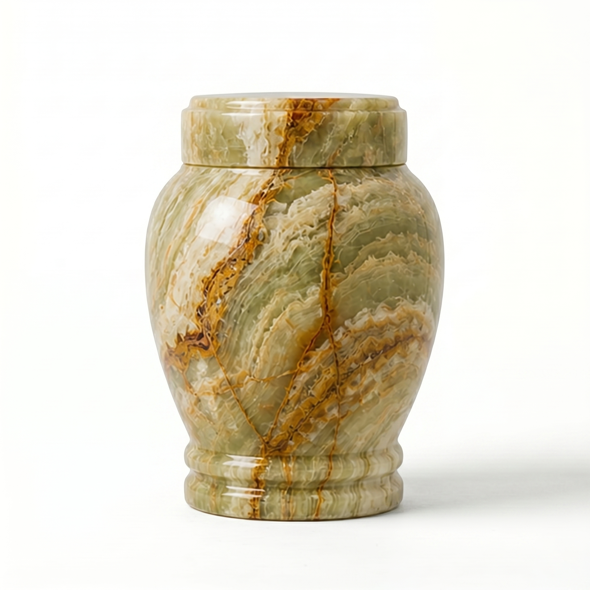 Silas green onyx urn