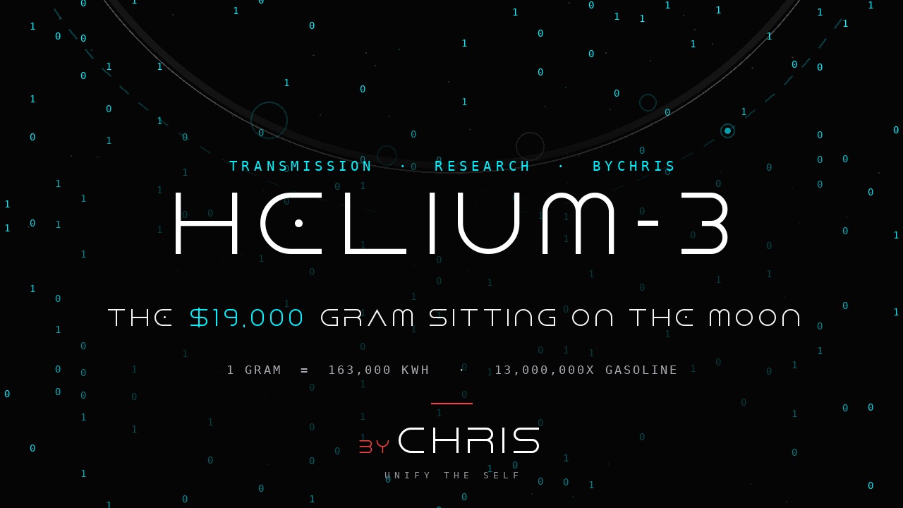 Helium-3 share card, the $19,000 gram sitting on the moon, Lift the Veil by Chris Douglas (byCHRIS)