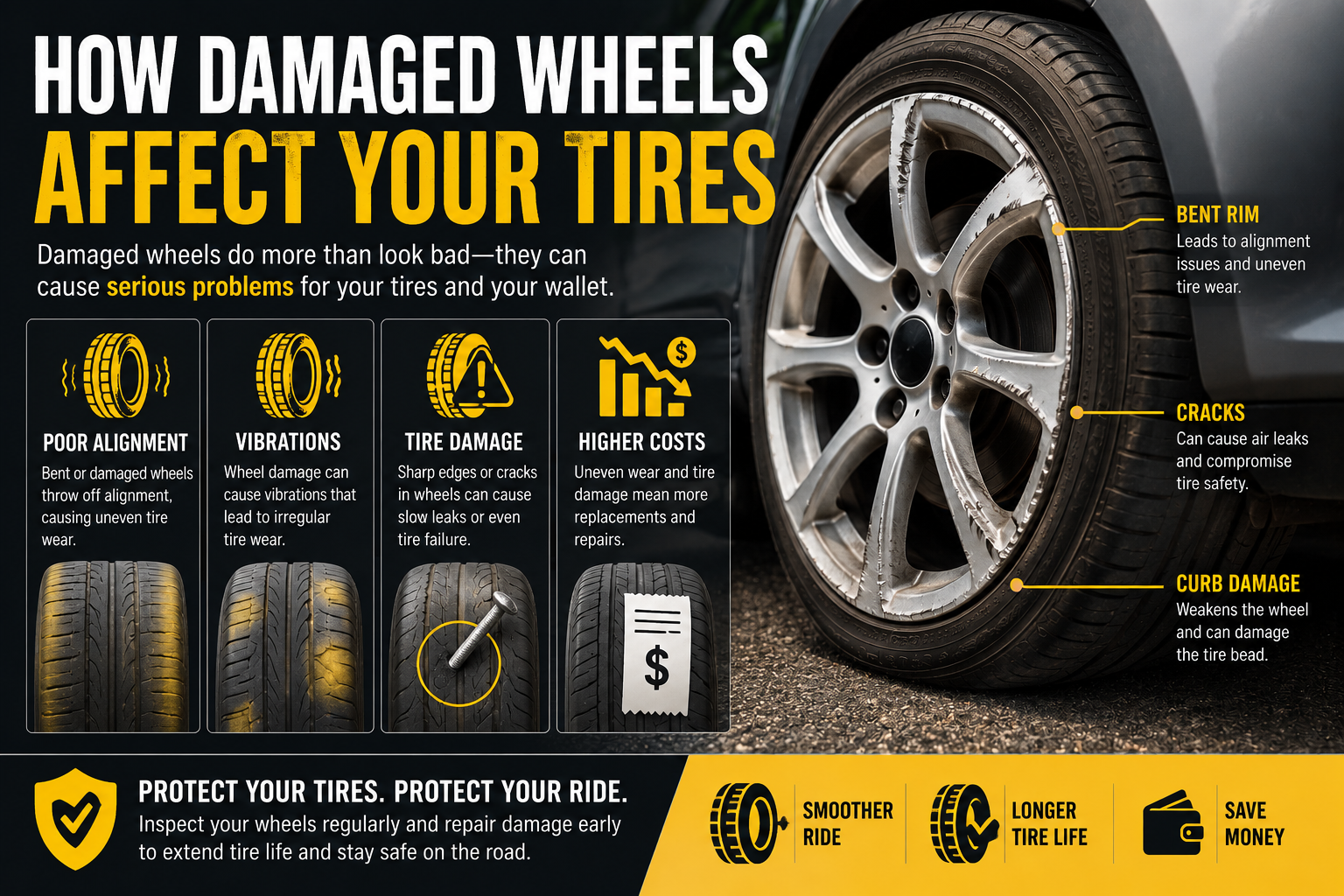 How Damaged Wheels Affect Your Tires