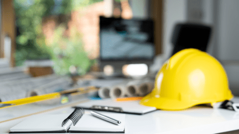 Bauunternehmen auf einer Baustelle