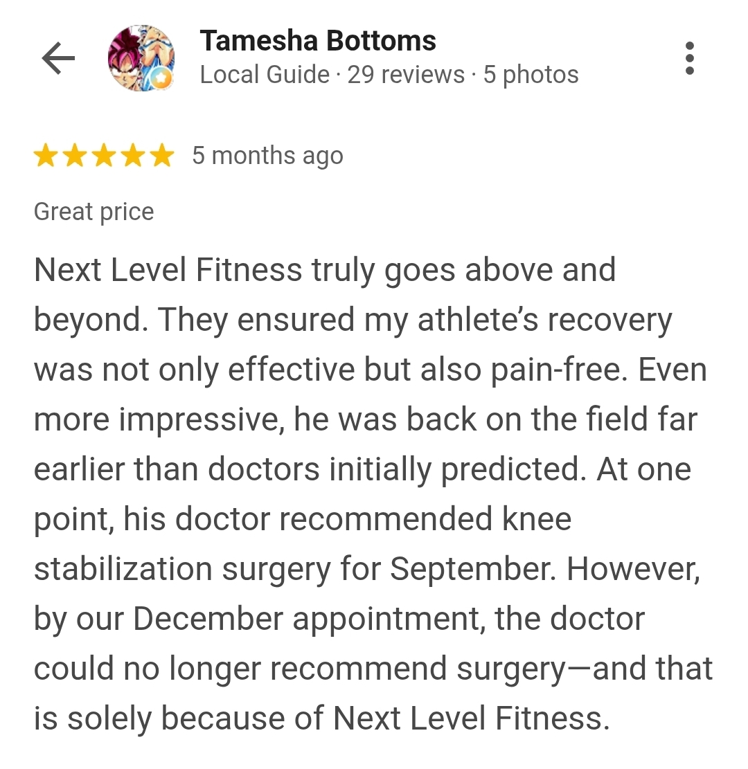 Tamesha Bottoms — 5 Star Google Review