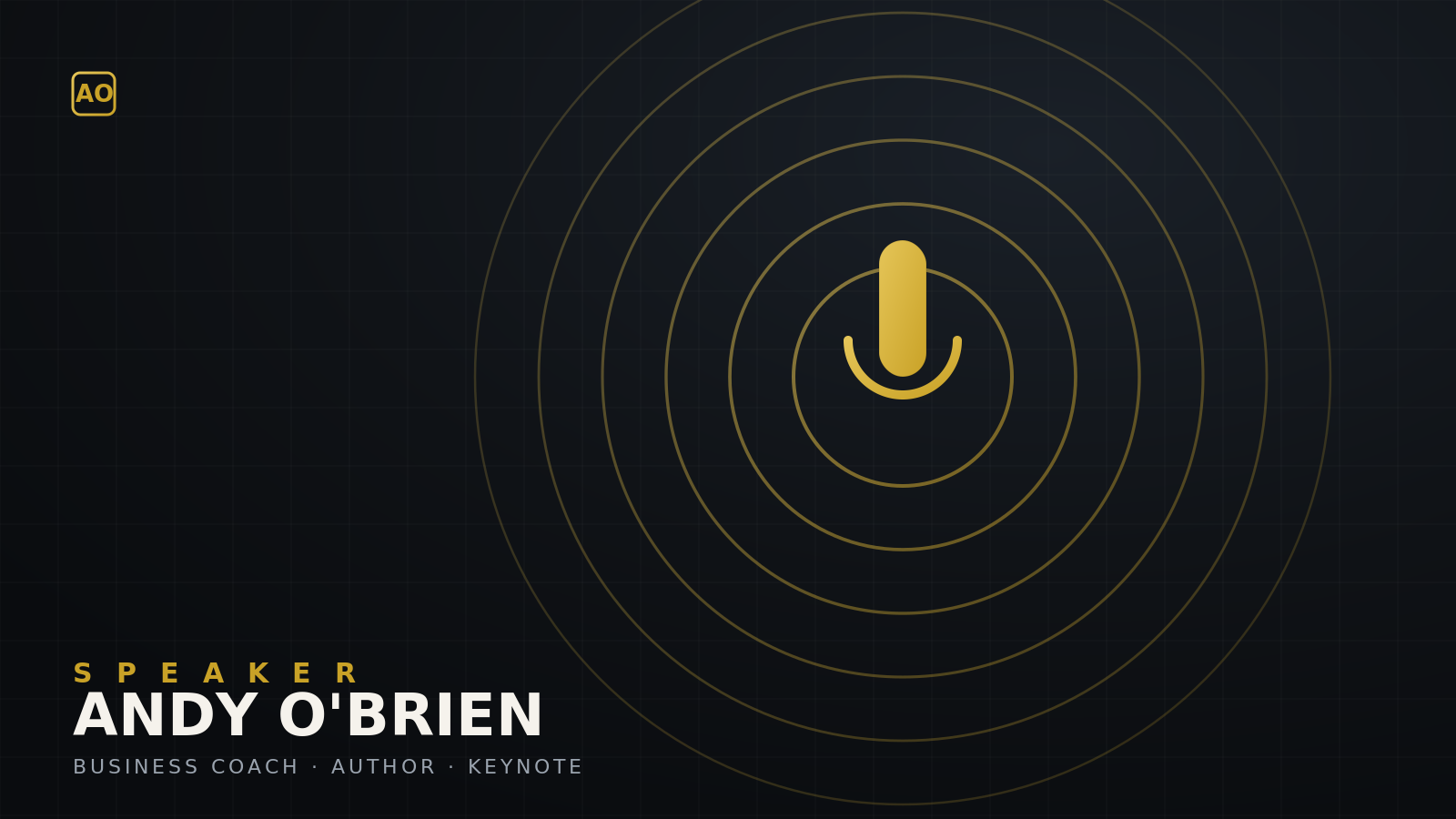 Andy O'Brien — Speaker, Business Coach, Author