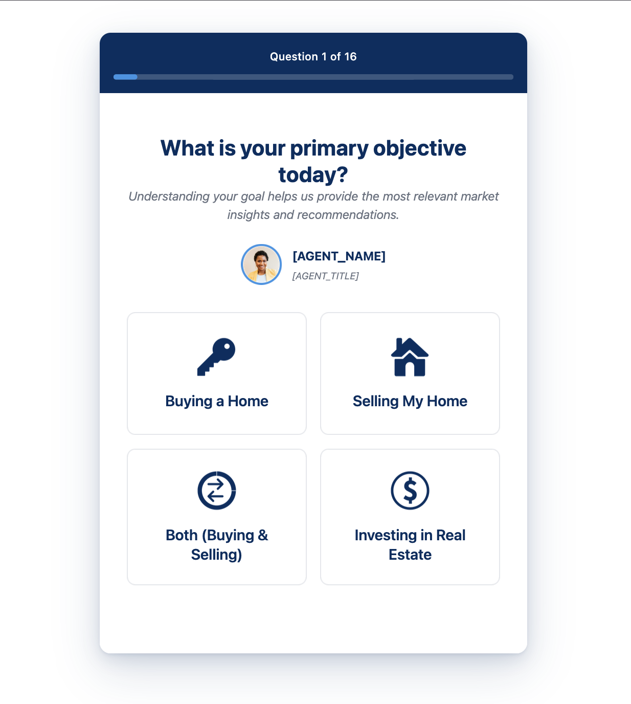 PrettyQuizCodes quiz with image cards and professional styling