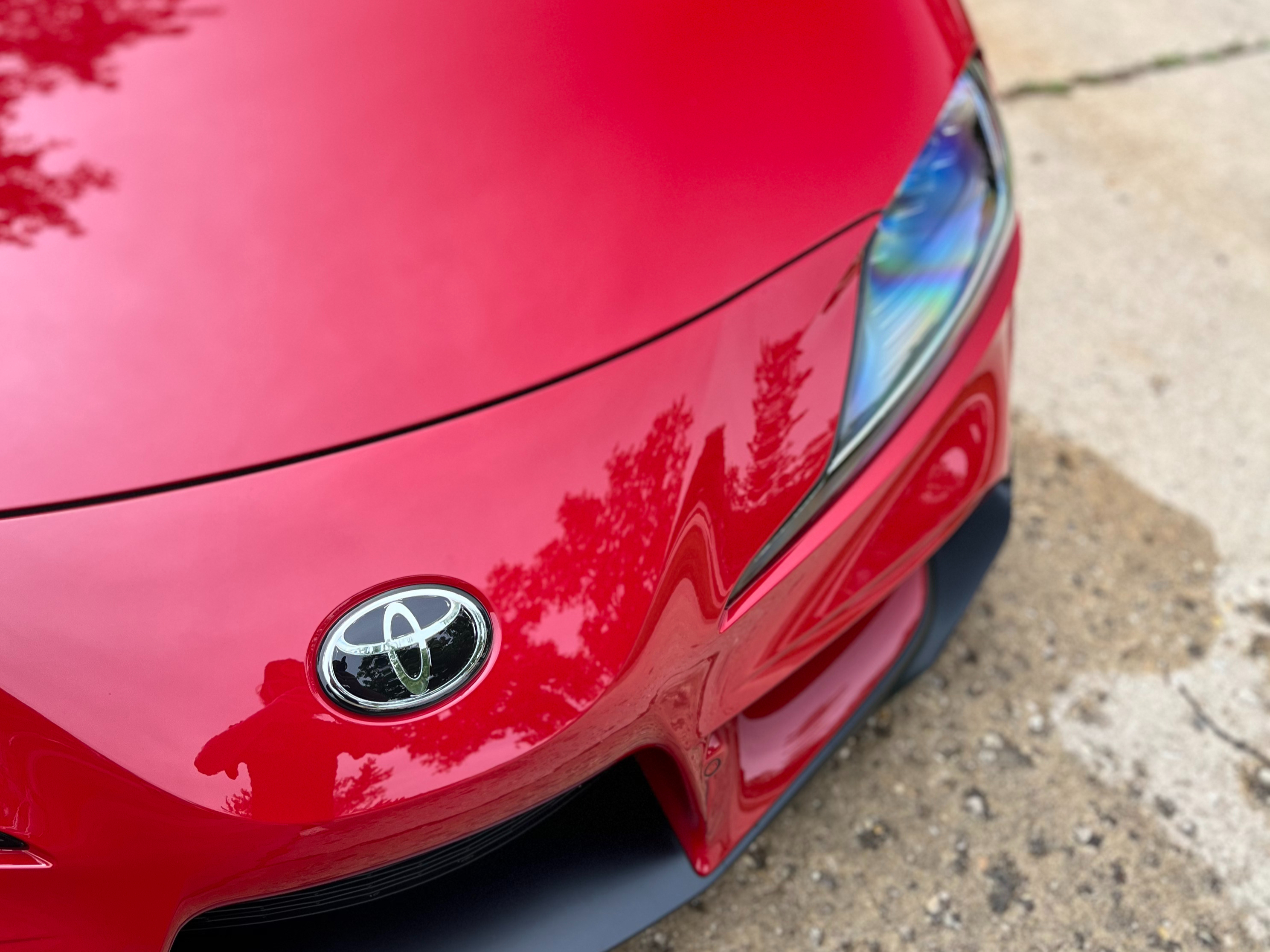 Paint correction results on vehicle
