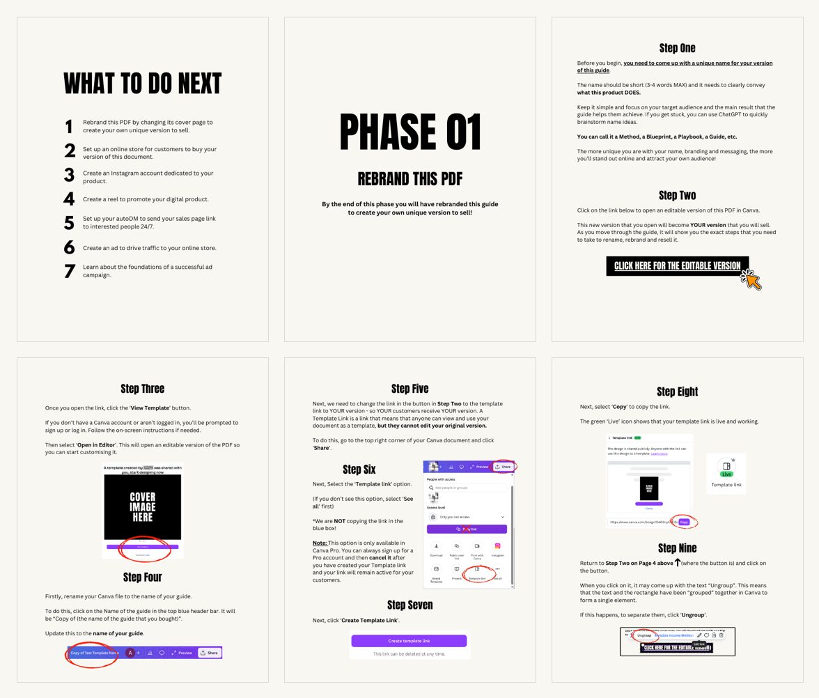 Sample pages from inside The Autopilot Income Guide