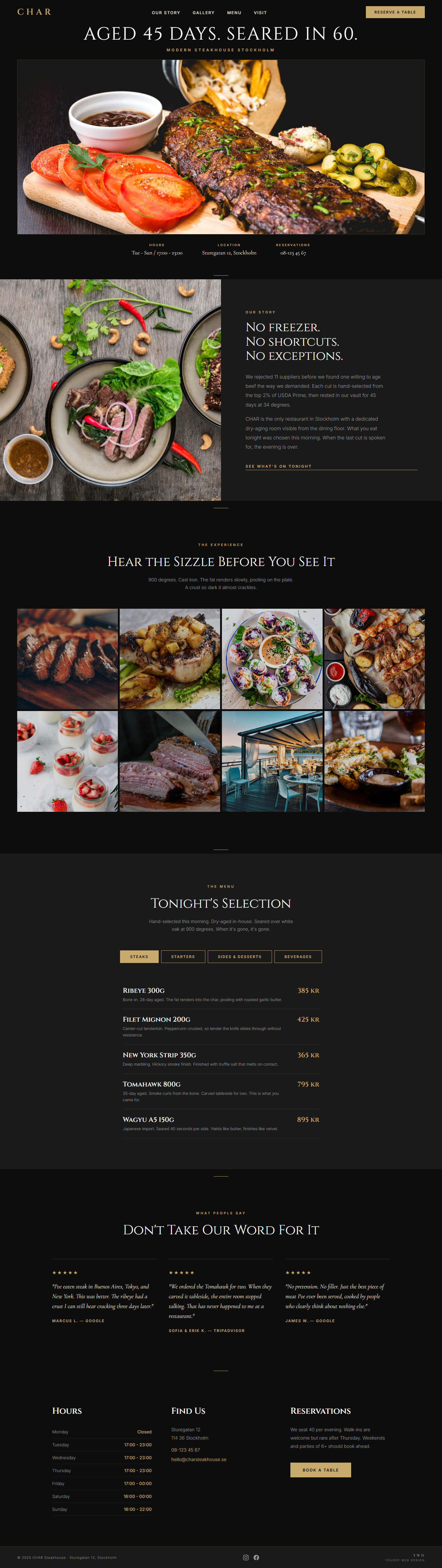 CHAR Steakhouse template