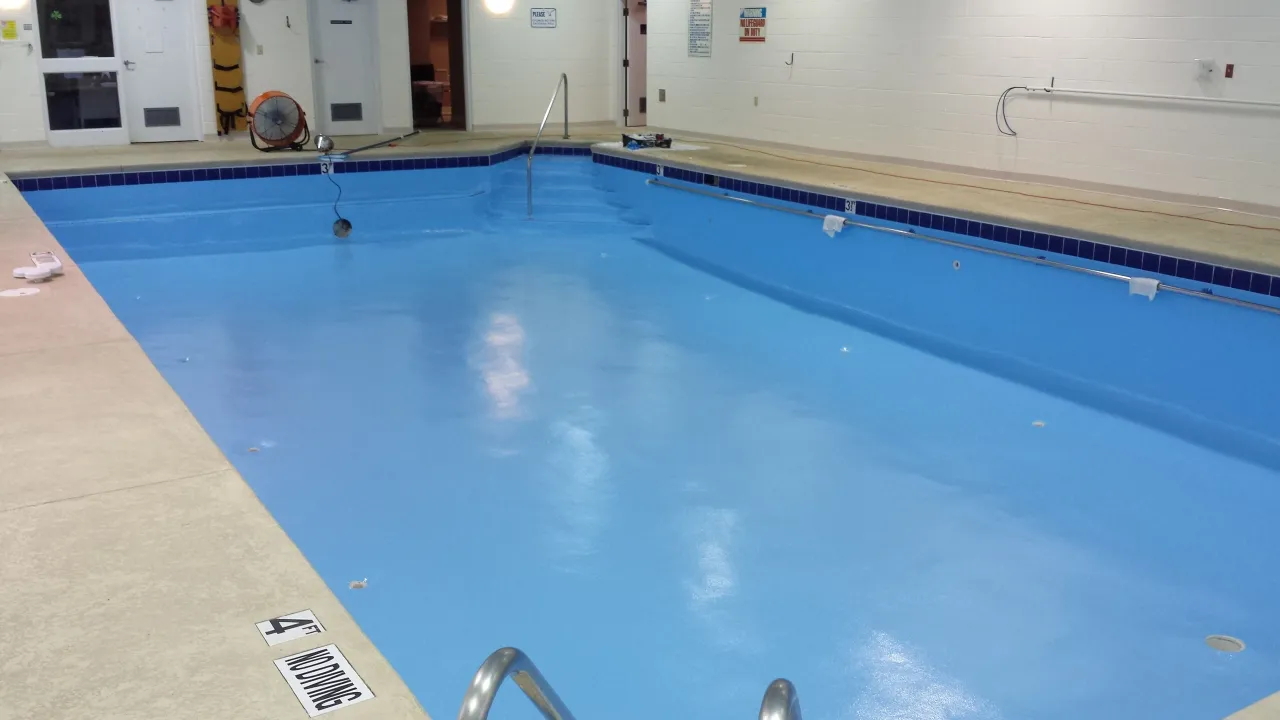 Completed commercial swimming pool