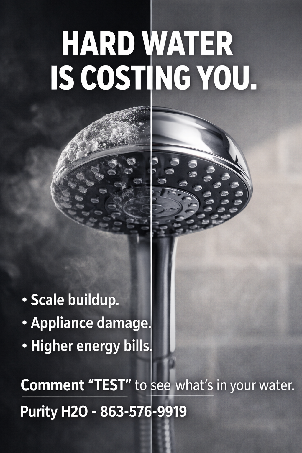 Before and after water filtration example two