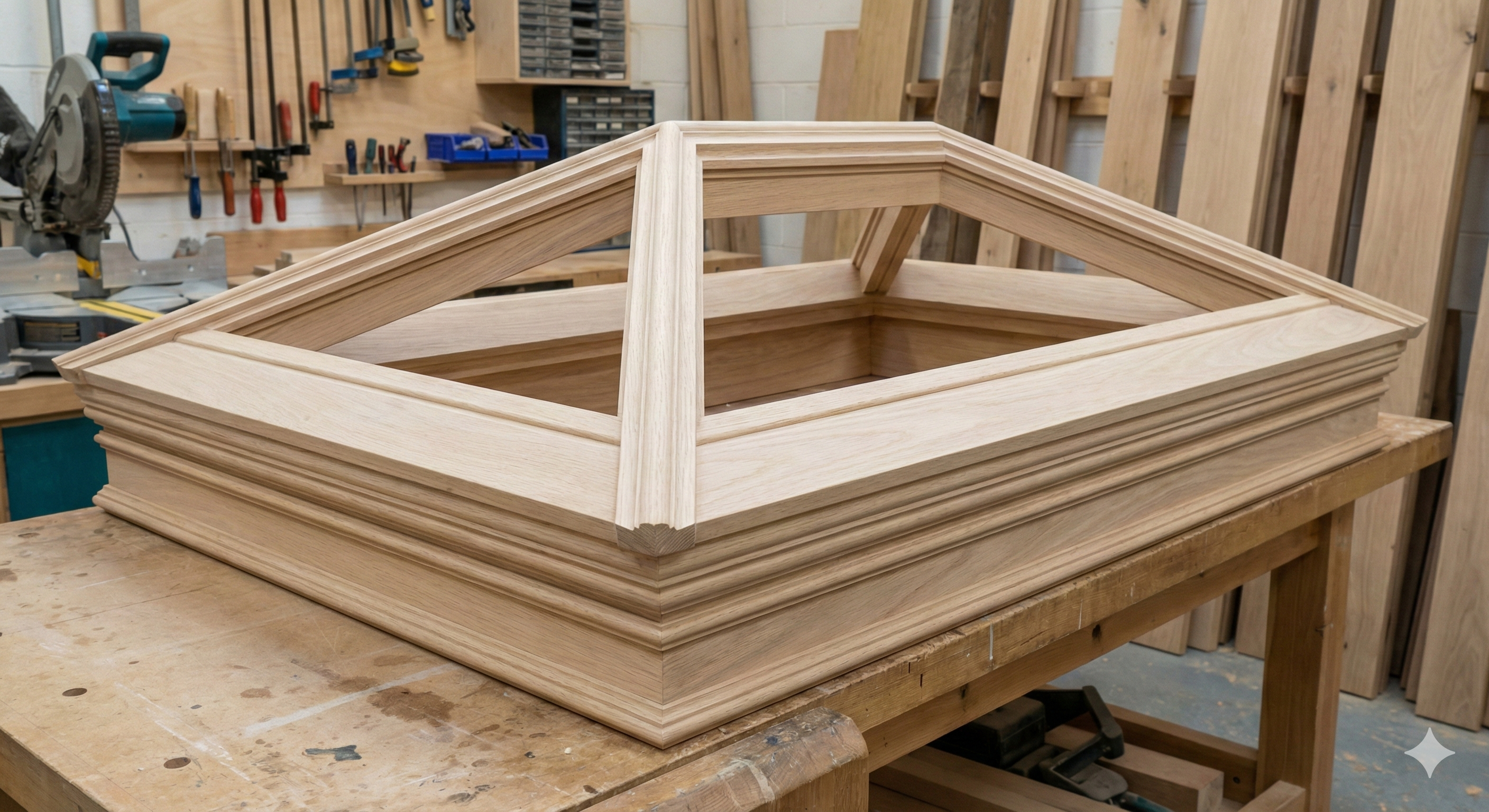 Timber Rooflight Restoration before and after