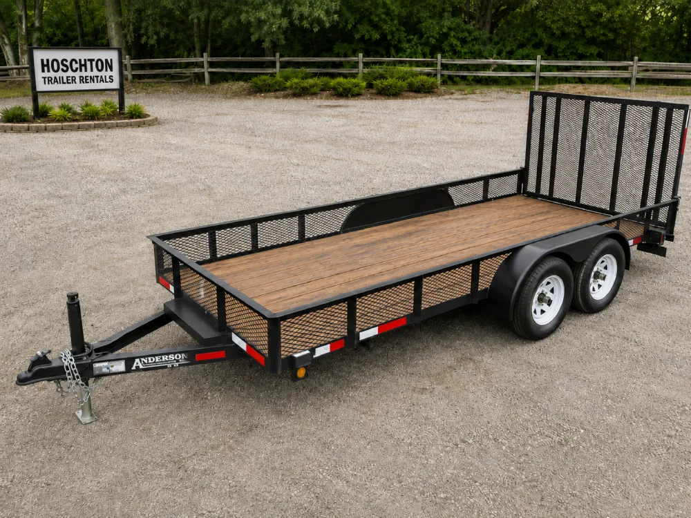 Trailer rental fleet at Hoschton Trailer Rentals in Hoschton, GA