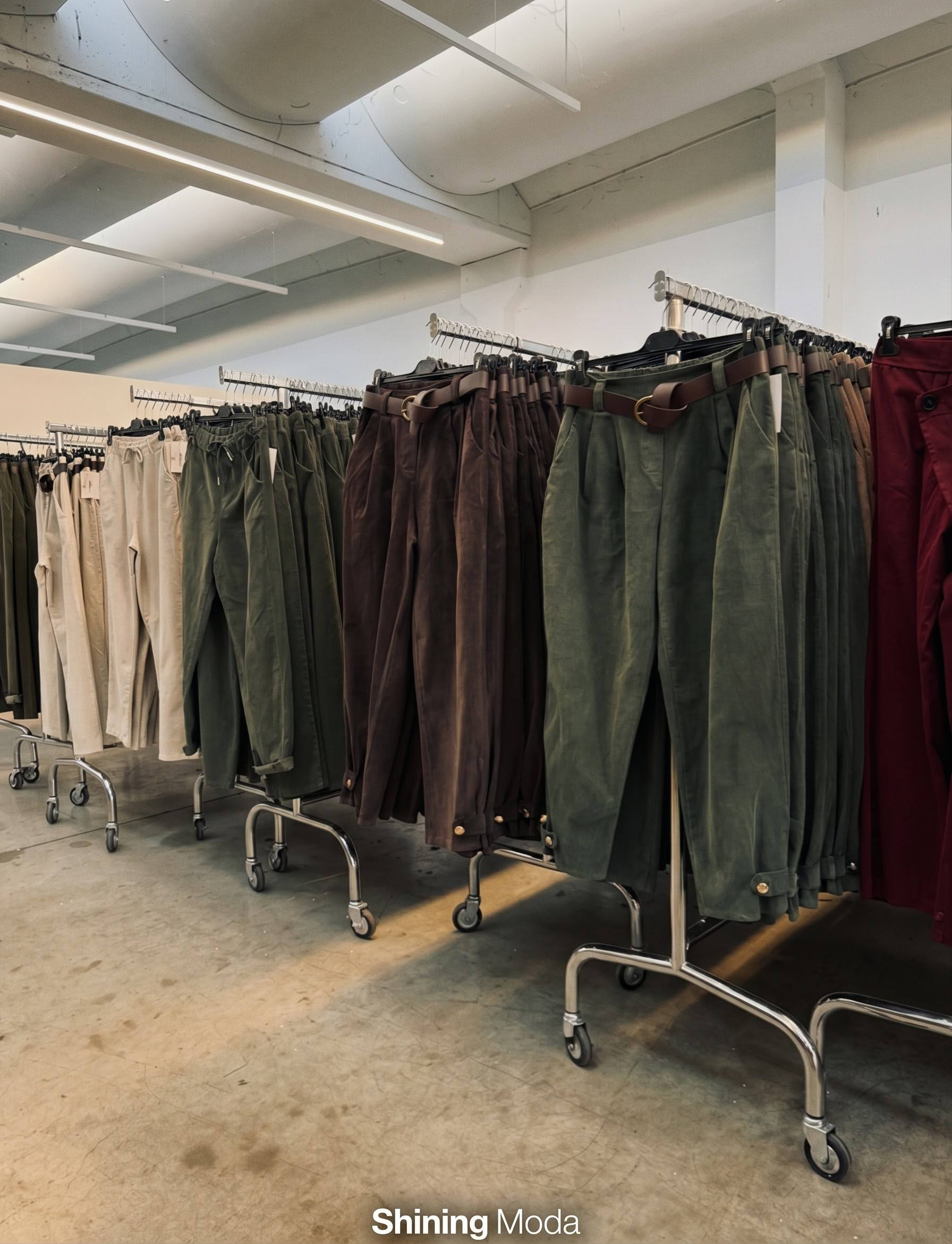 Shining Moda showroom in Prato, Italy