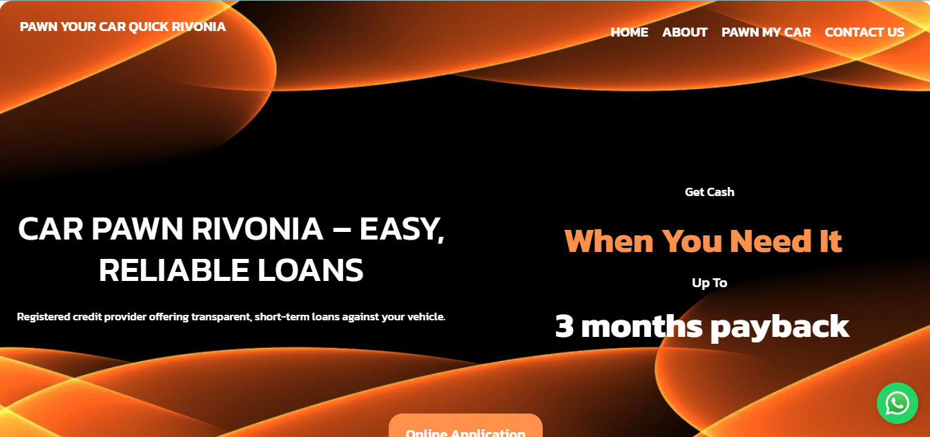 Pawn Your Car revonia website