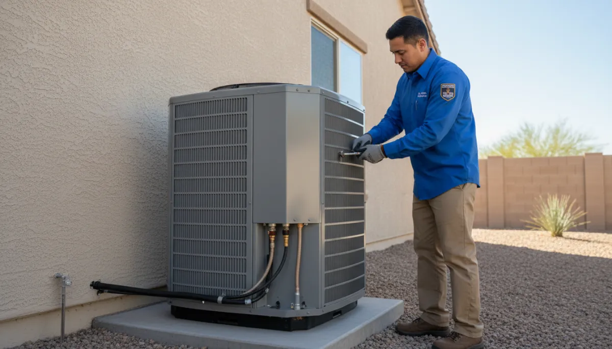 New air conditioning system installed by Rush HVAC Services in the East Valley of Phoenix, AZ