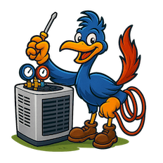 Rush HVAC Services technician repairing an air conditioner in the East Valley of Phoenix, AZ
