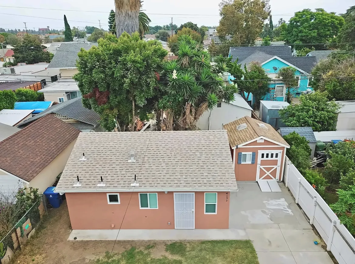 New detached ADU built by GreenTech, seen from above