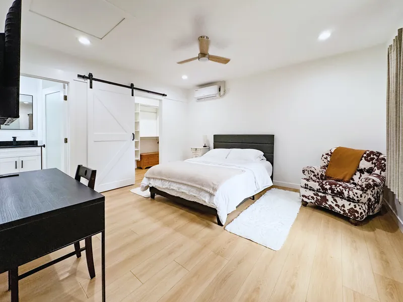 Bedroom in a GreenTech garage conversion