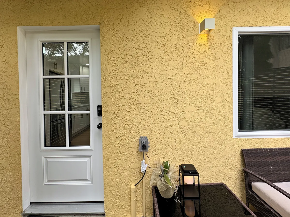 Entry of a garage conversion ADU by GreenTech