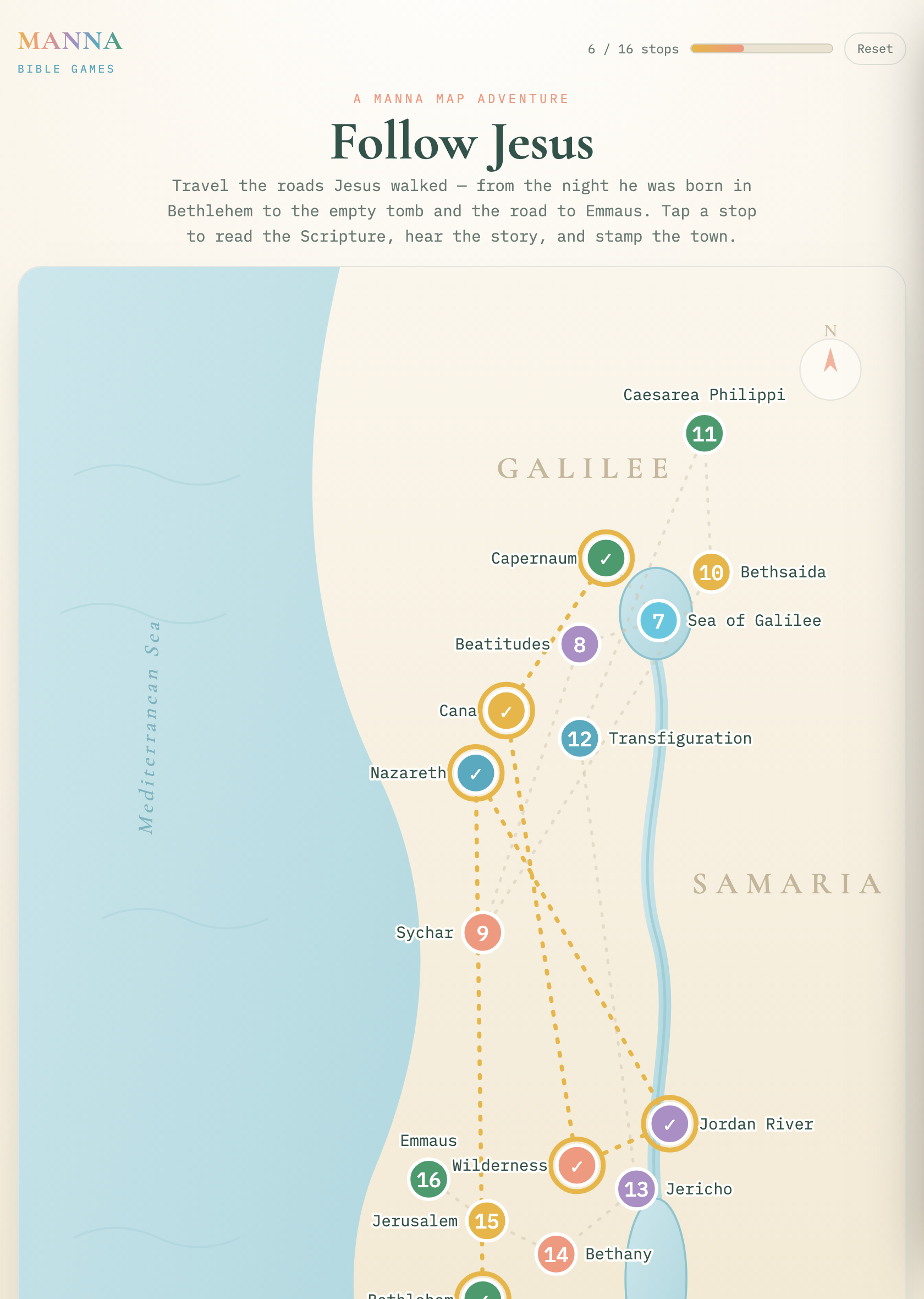 Follow Jesus game screenshot
