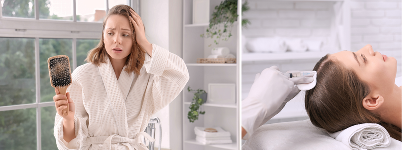 August is Hair Loss Awareness Month — and if you’ve noticed more hair in the shower, a widening part, a thinner ponytail, or increased scalp visibility, it may be worth paying attention.