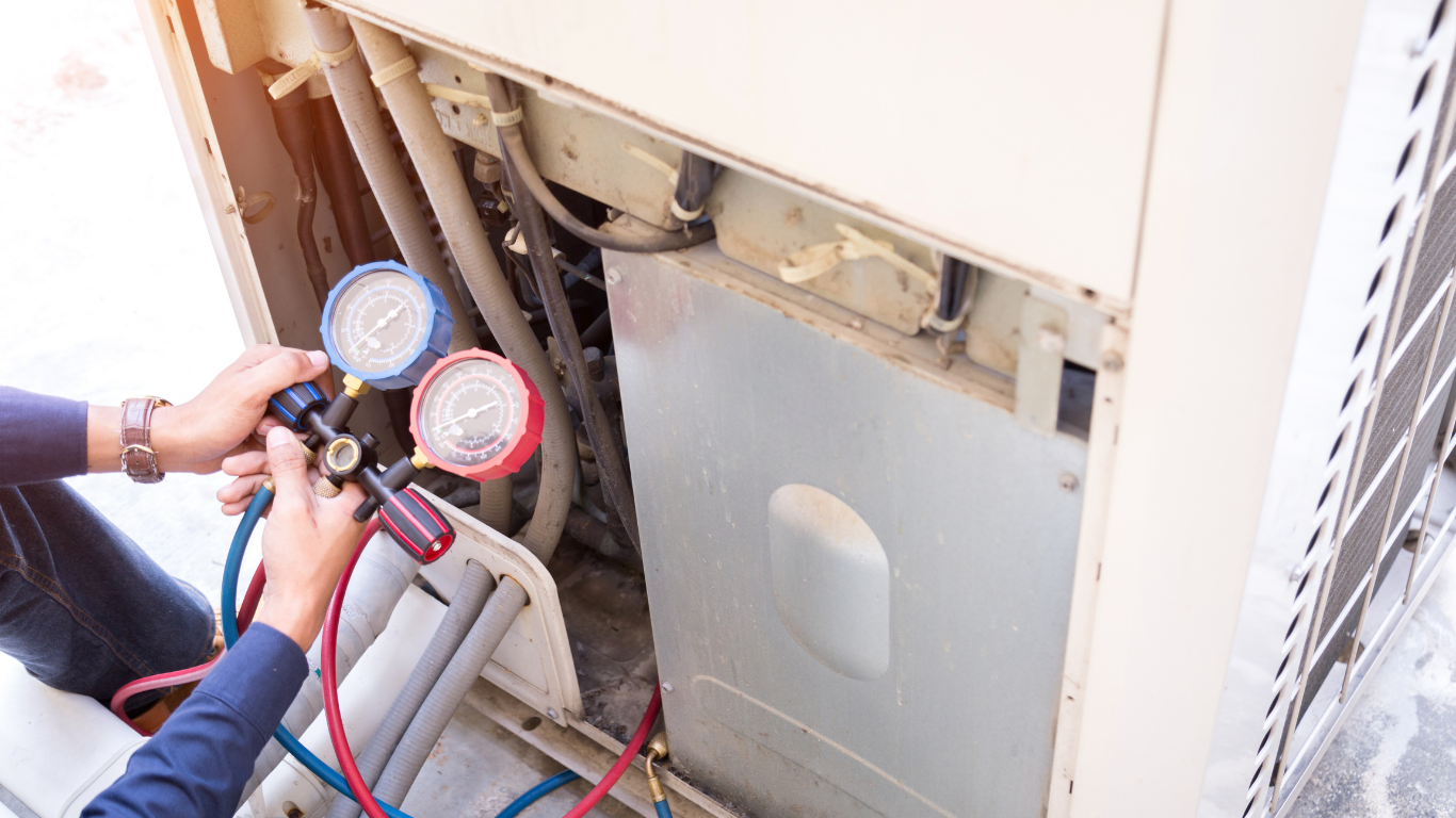 Licensed technician performing preventative maintenance