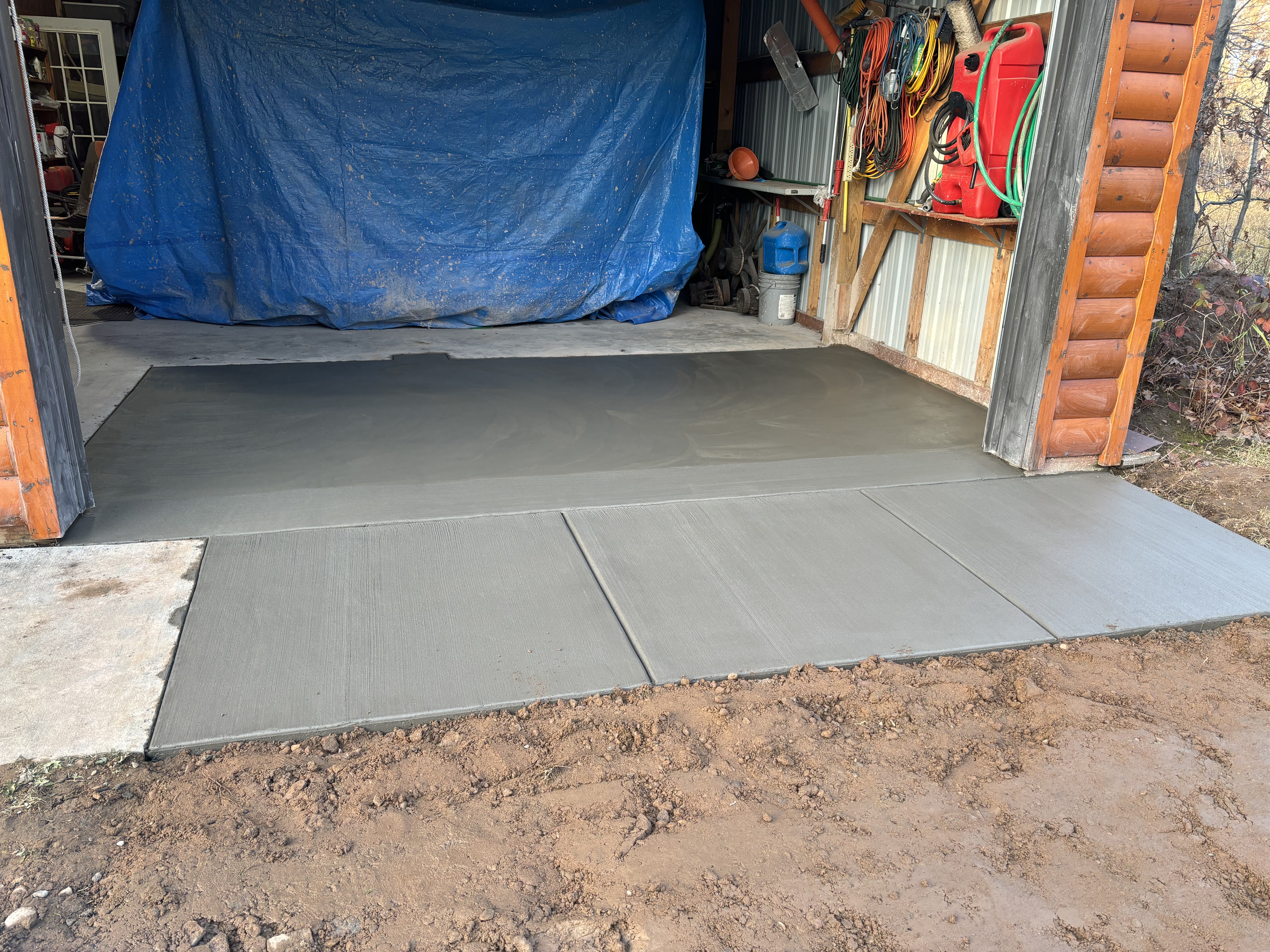 Poured garage slab in Somerset, WI