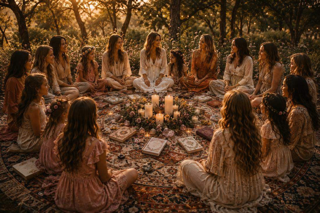 Sacred outdoor mama daughter circle