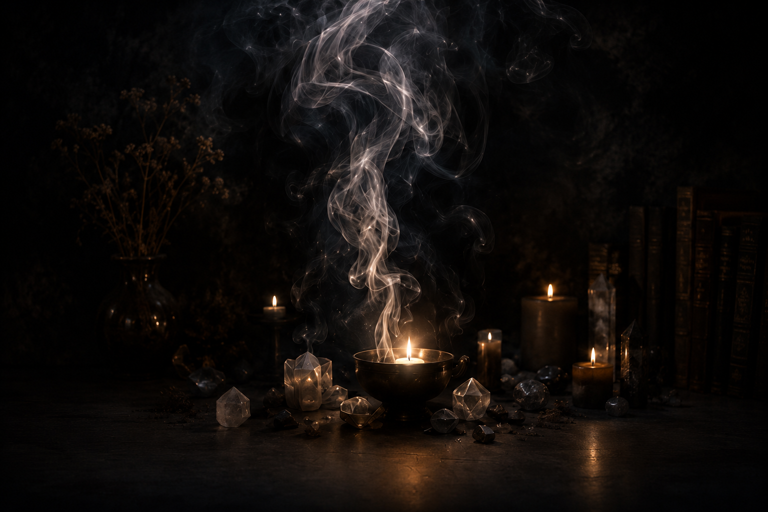 Release — smoke and candles