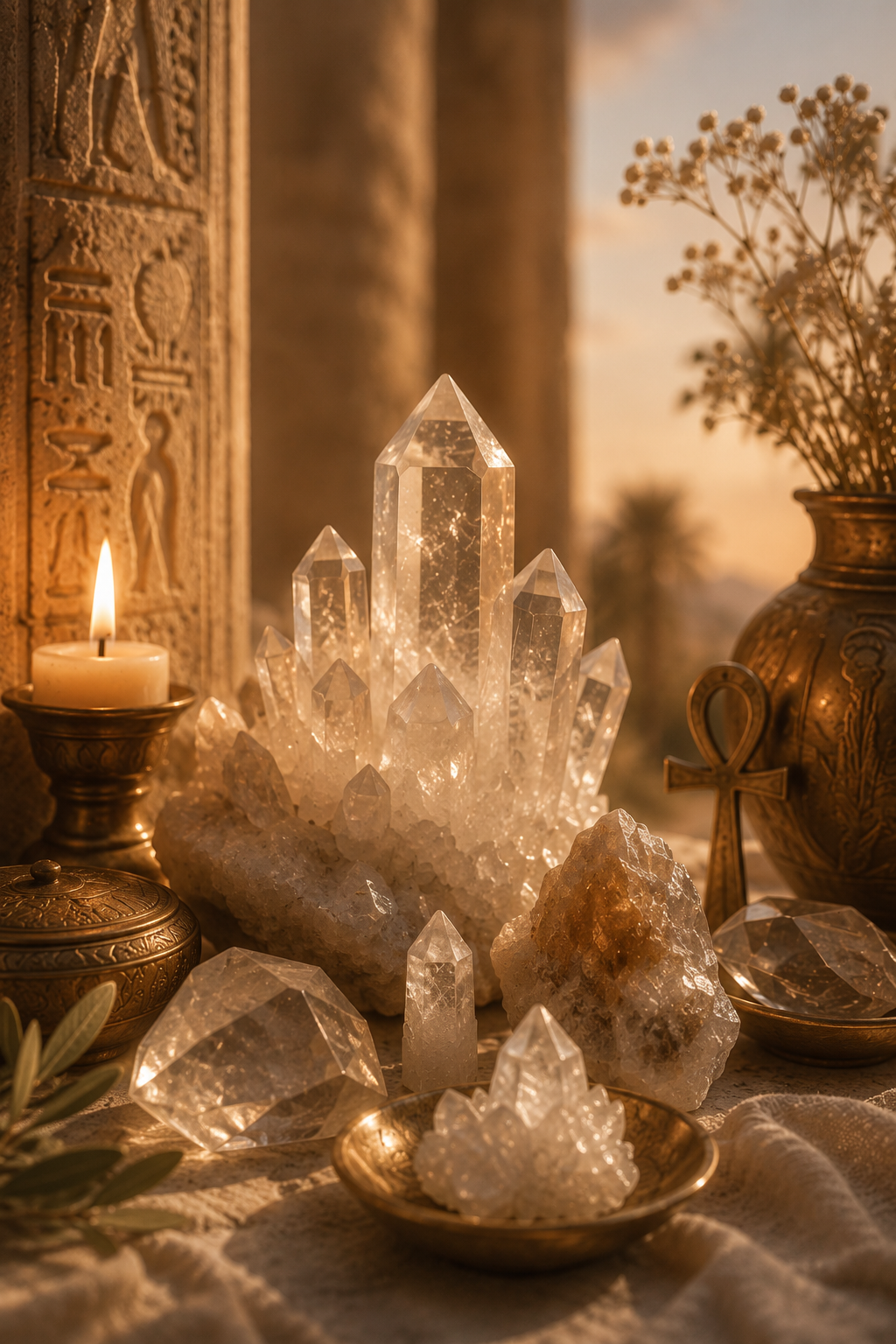 Golden light within the temple