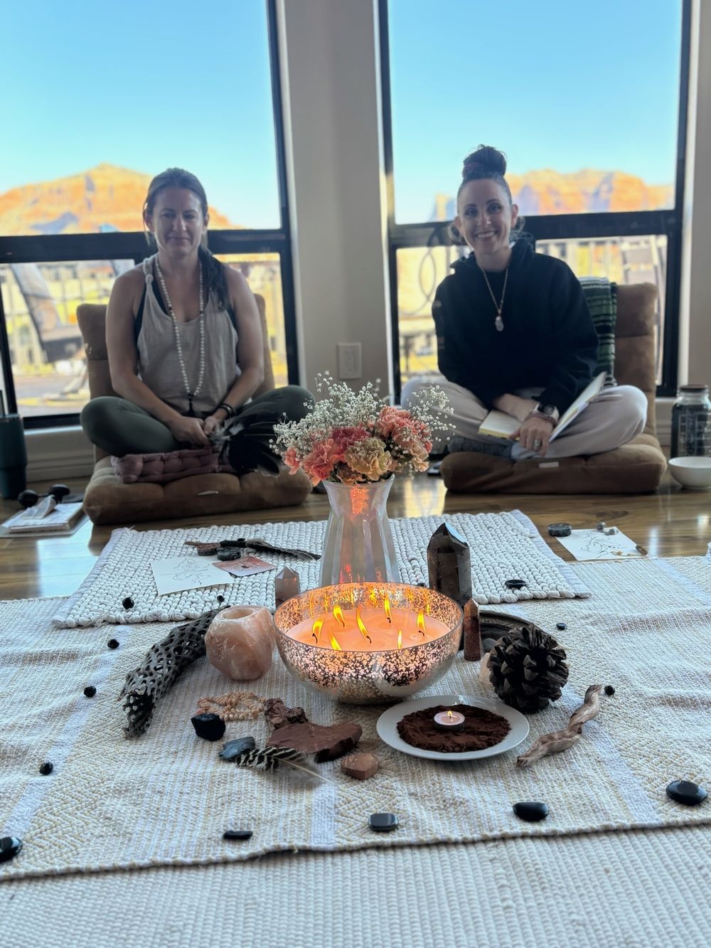 Women in sacred circle at Sedona retreat